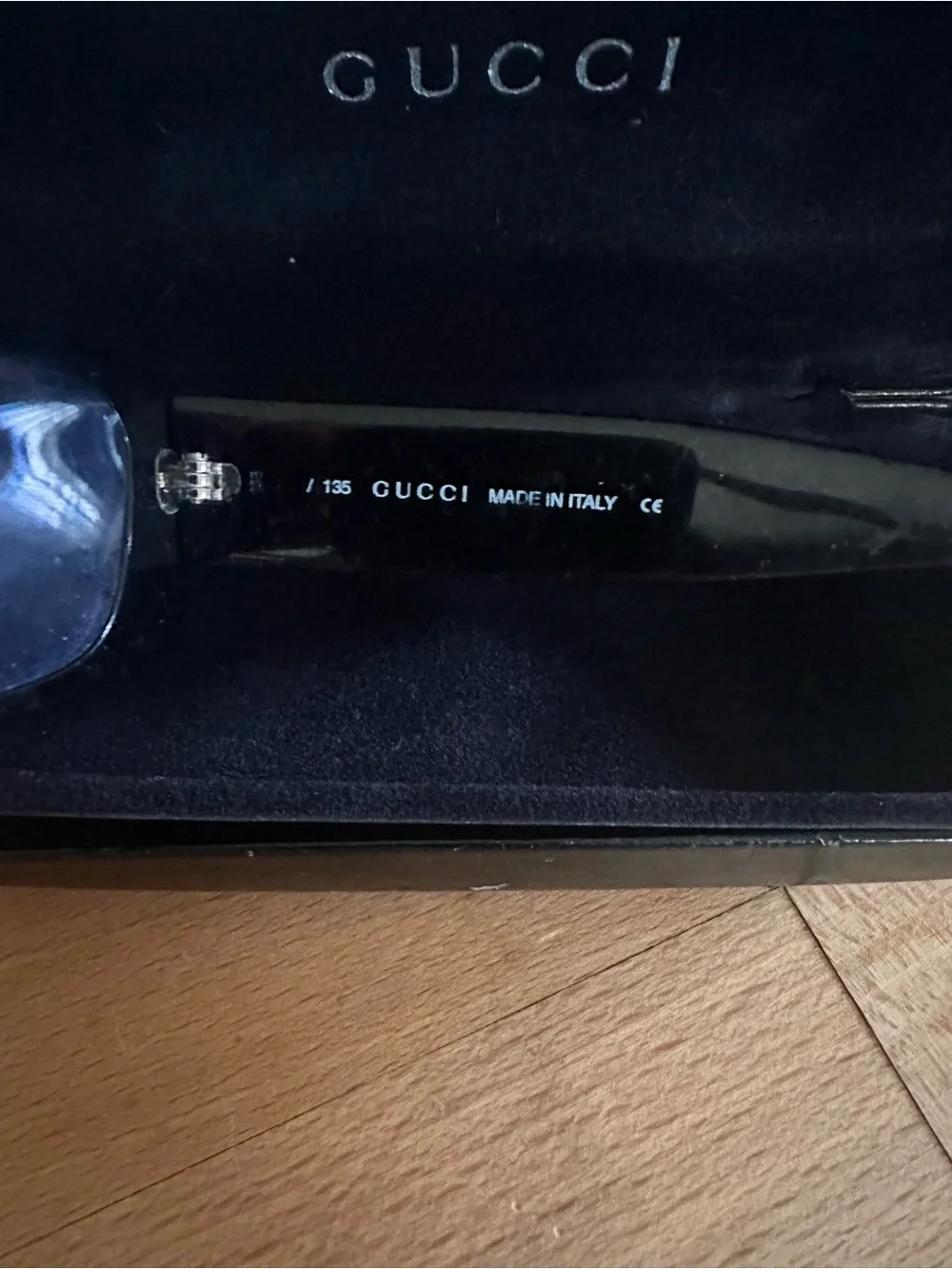 Gucci Black Rectangular Women's Sunglasses